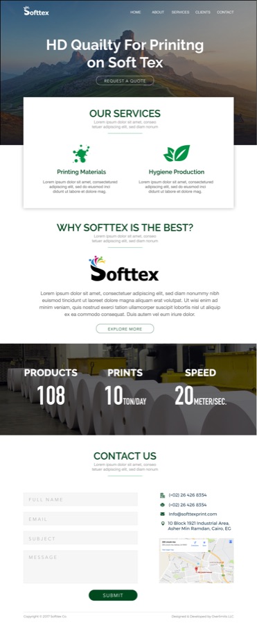 Softtex Website — Web Design