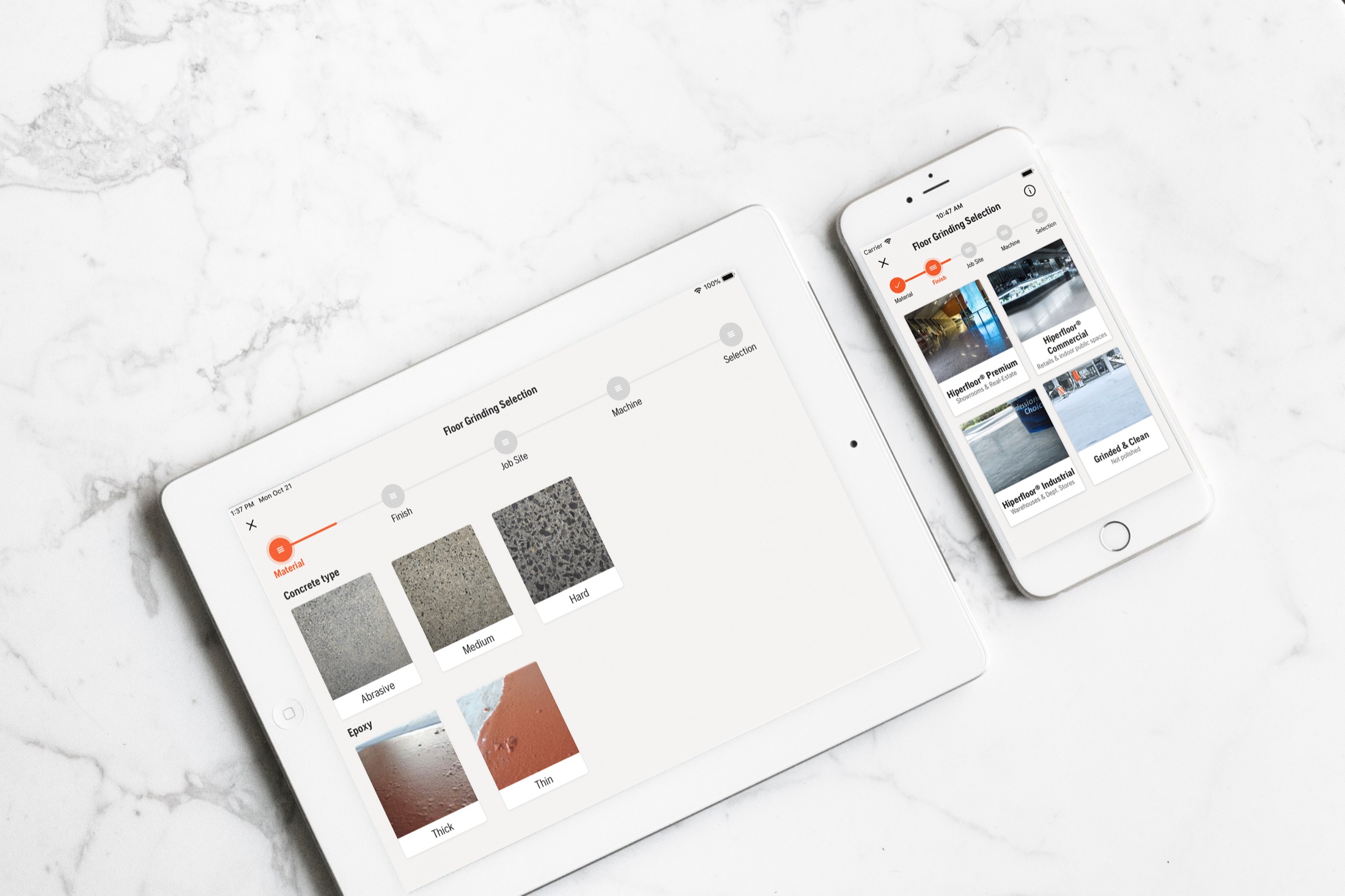 Diamond Tool Selector across phone and tablet