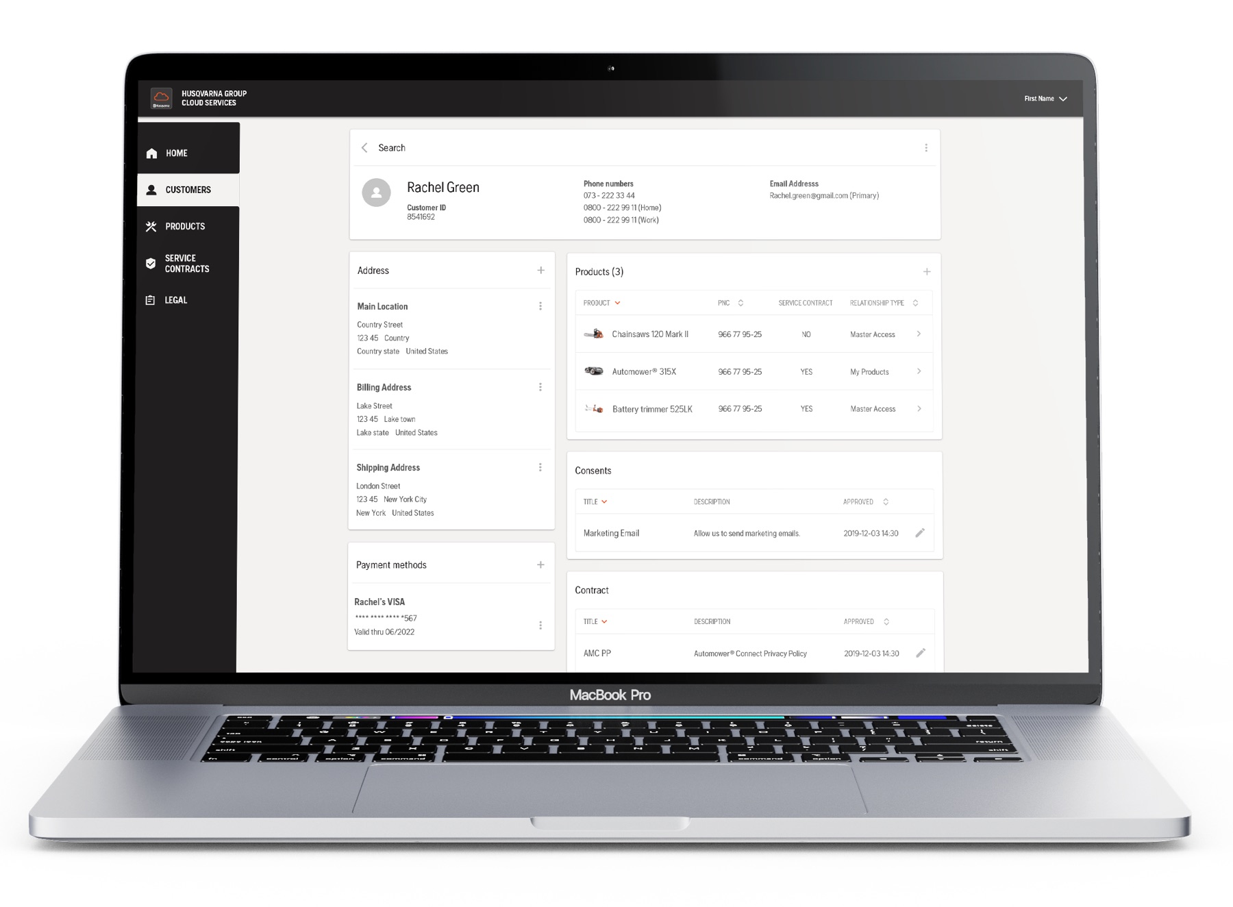 Back-office customer profile tool