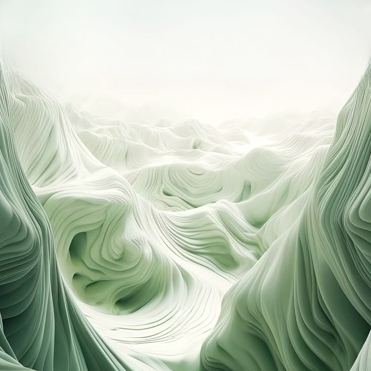 Abstract flowing landscape artwork