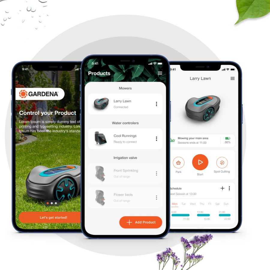 Gardena Bluetooth App — Product Design